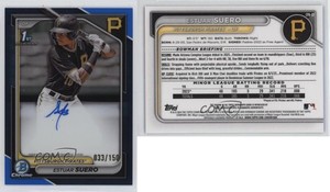 2024 Bowman Chrome Prospect Auto Blue Refractor /150 Estuar Suero #CPA-ES Auto