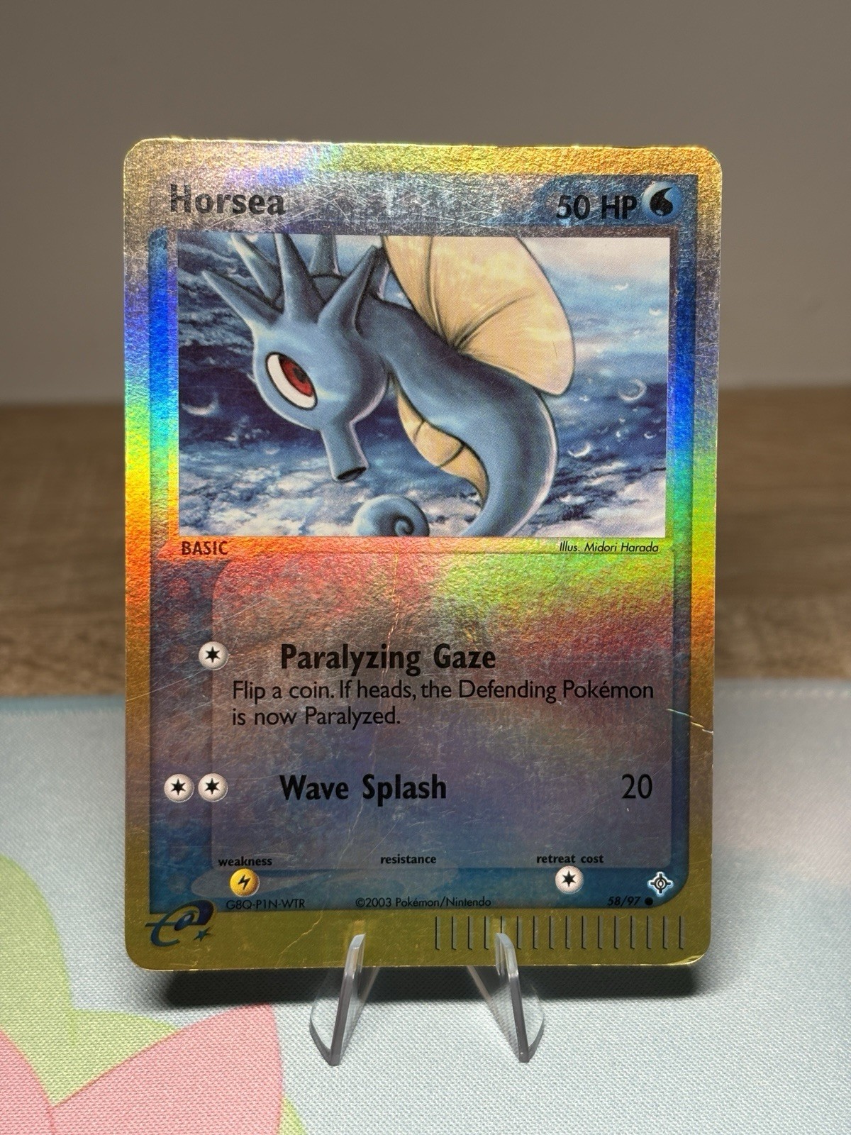 Horsea 58/97 Ex Dragon Reverse Holo 2003 E Series Pokémon Card MP