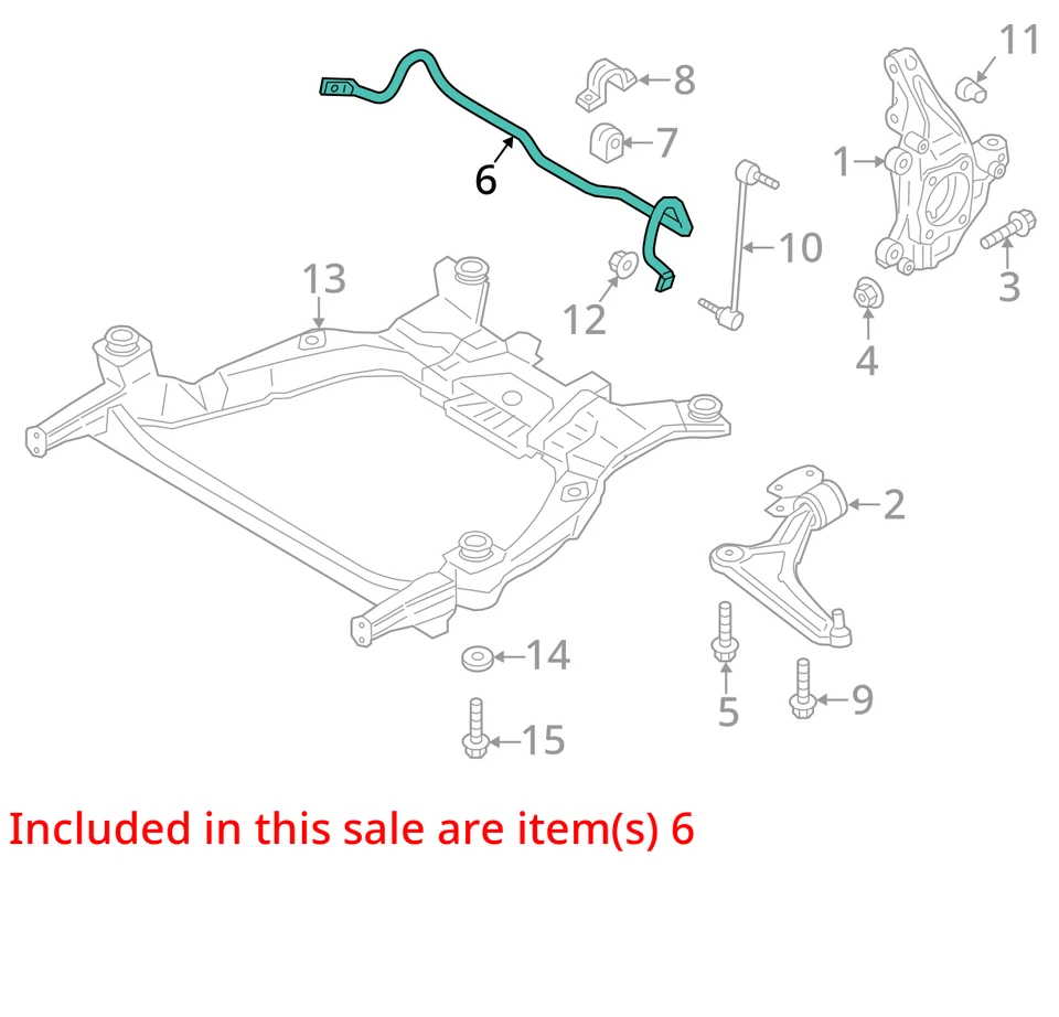 Barra estabilizadora delantera Ford Fusion 2013 tracción delantera OEM 132 k millas - LKQ398768677 Foto 4 de 4