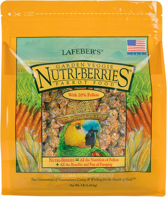 Garden Veggie Nutri-Berries Pet Bird Food, Made with Non-Gmo and Human-Grade Ing