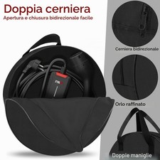 Borsa per Cavi di Ricarica Auto Elettrica Portatile in Tessuto - Organizer per C - Miniatura 4