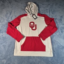 Fanatics Oklahoma Sooners OU Hoodie Men s X-Large XL Gray Crimson Pullover NWT