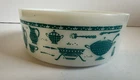 Vintage Hazel Atlas Turquoise Blue Kitchen Bowl for Cereal, Sauce, Berry, etc.