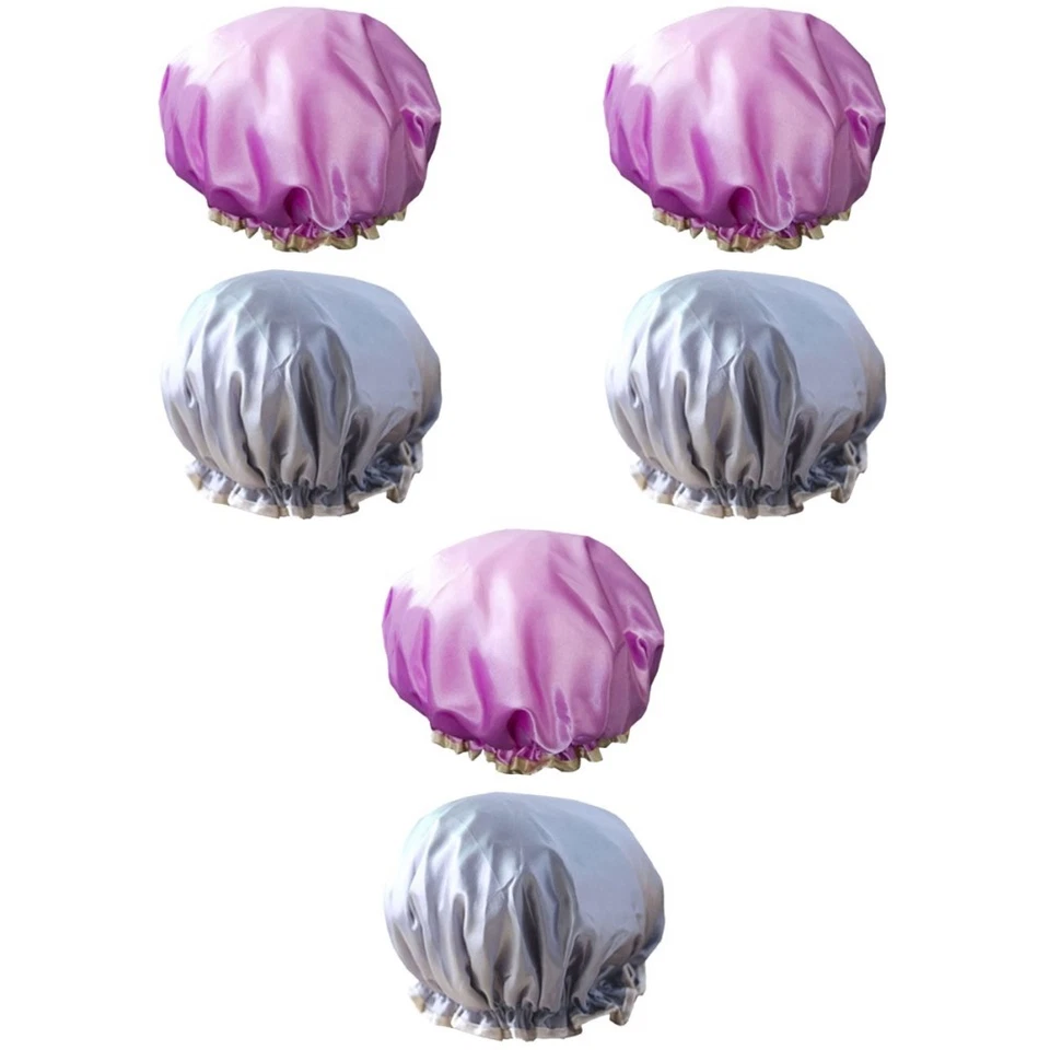 3 PCS Wiederverwendbare Duschhaube Frauen Duschmütze Duschkappe Für Zöpfe - Bild 2 von 4