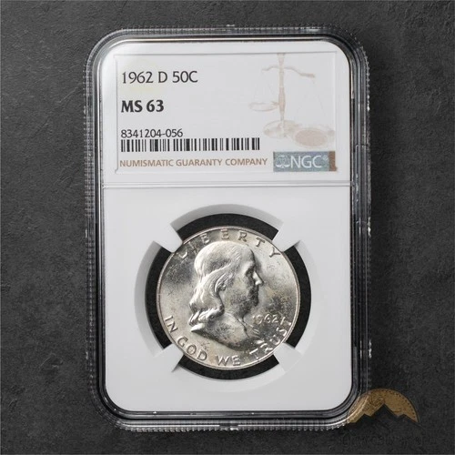 1962-D Franklin Silver Half Dollar 50c - NGC MS63 - Denver
