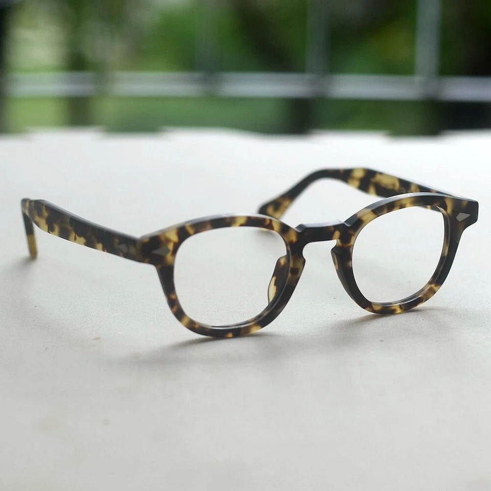 Johnny Depp Gafas Tortuga Hombre Mujer Mate Tortuga Acetato Gafas PEQUEÑAS Foto 3 de 4