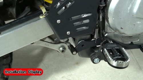 Ajuste para Suzuki DR650 1996-2024 Pedal de freno trasero Palanca de freno de pie Negro - Vídeo 1 de 1