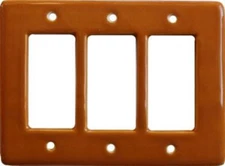 TalaMex Mexican Ceramic Wall Plate Yellow Triple GFI/Rocker  Switch Plate