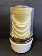 Vintage Solo Cup Bathroom Dispenser Holder Yellow Wall Mount With Cups 3.5 oz