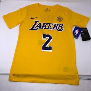 Nike Los Angeles Lakers #2 Ball Gold Classic Dri Fit T-Shirt Youth Small | eBay
