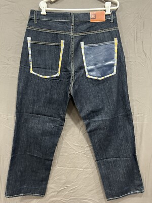 Y2K Vintage Ecko Jeans Men's 36x34 Blue Pocket Detail Baggy Skater Wide Leg