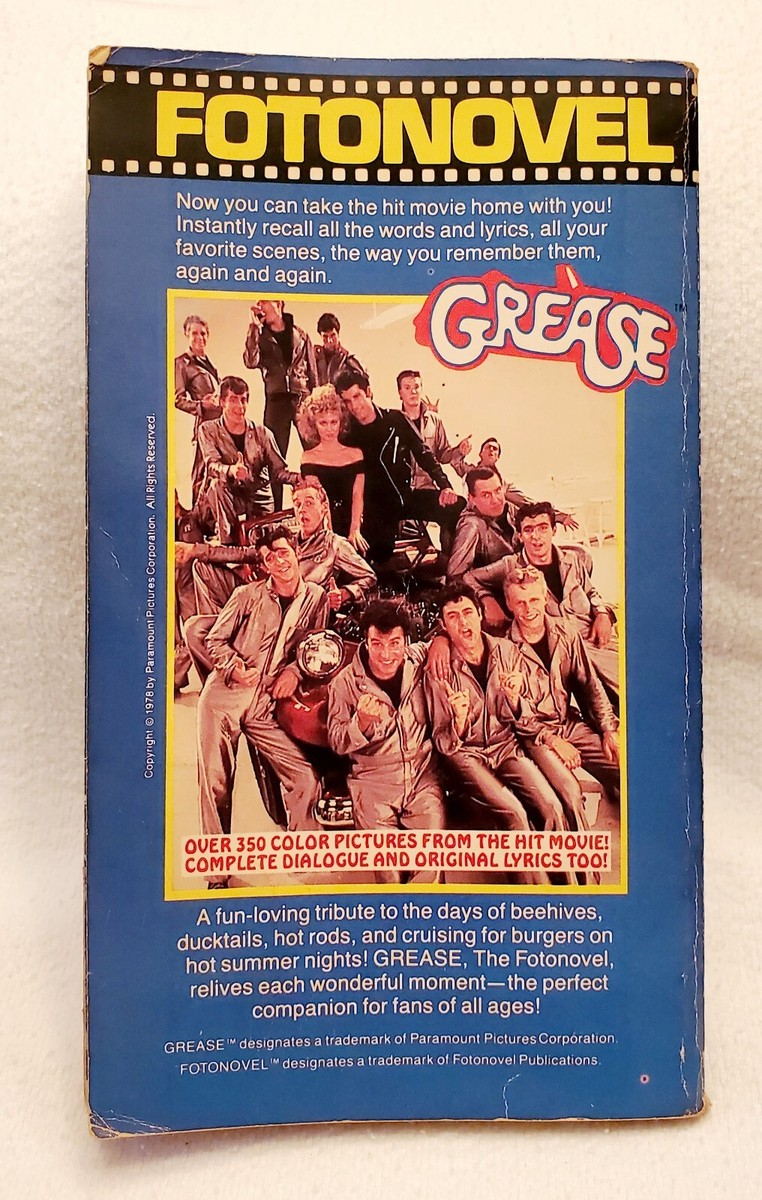 VINTAGE GREASE FOTONOVEL PAPERBACK MOVIE TIE-IN OLIVIA NEWTON-JOHN