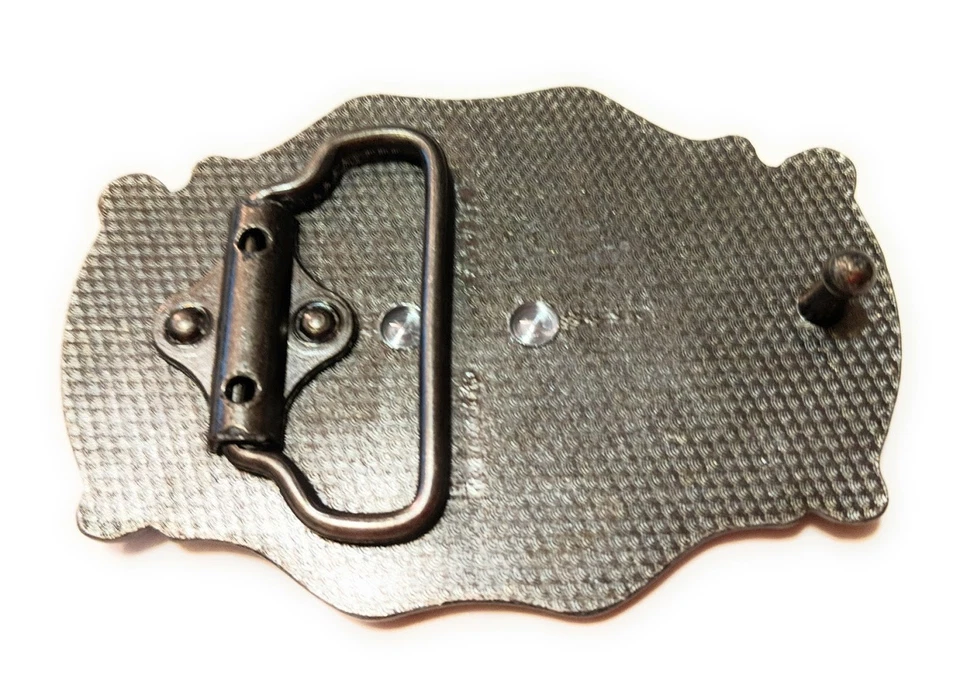 Pewter and Black CROSS ` Metal BELT BUCKLE **US seller , Nice Buckle - Image 3 of 4