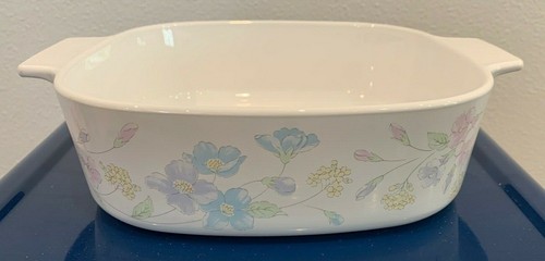 Vintage Corning Ware Pastel Bouquet 2L Square Casserole Dish w/ Lid - Bild 3 von 7