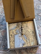 Screencraft Tileworks Tiverton RI Rhode Island Print On Marble Wall Desk Clock