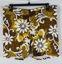 Vintage 50s/60s Cal Surf Board Shorts Large Hawaiian Floral Retro