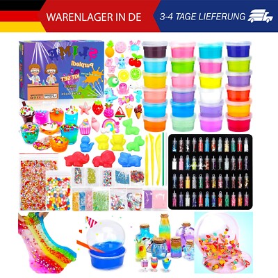 Purpledi DIY Slime Kit Schleim Set, Schleim Selber Machen mit 24 Farben Crystal,