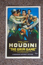 Harry Houdini magician poster #17 1919 The Grim Game