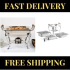 New Catering Classic Stainless Steel Chafer Chafing Dish Set 4 Qt Buffet Half