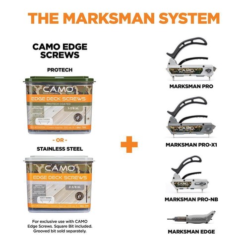 CAMO Hidden Edge Deck Screw Fasteners Stainless Steel Trimhead Black 700-Count - Picture 9 of 15