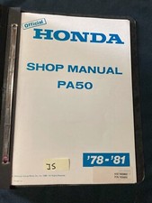 OEM 1978 1979 1980 1981 Honda PA50 Hobbit Moped Shop Service Repair Manual Book