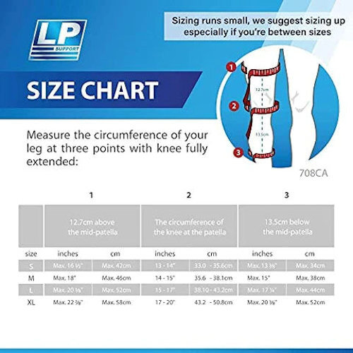 LP NEOPRENE SUPPORTS WRIST THUMB ELBOW KNEE CALF THIGH ANKLE sizes XS S M L XL - Picture 13 of 33