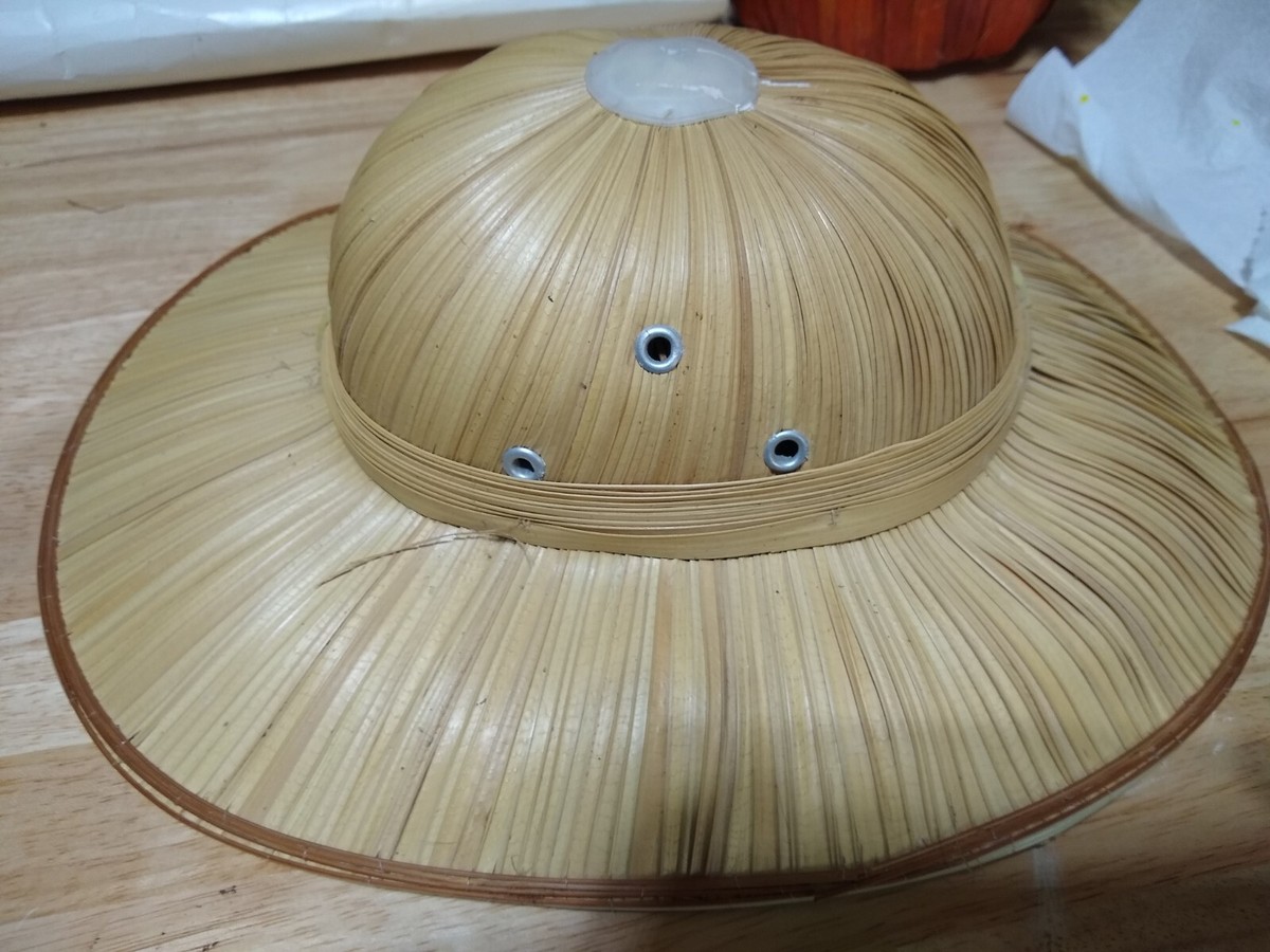 Straw/Palm Pith Helmet African Safari Jungle Hat Explorer Handmade
