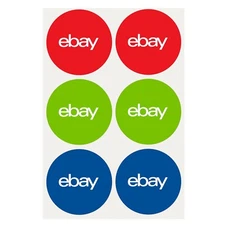 100 Pcs 3" EBay Sticker 3 Colors Labels Carton Tags