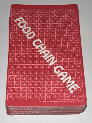The Food Chain Game 1975 Educational Card Deck + Rules Me and My Environment NEW