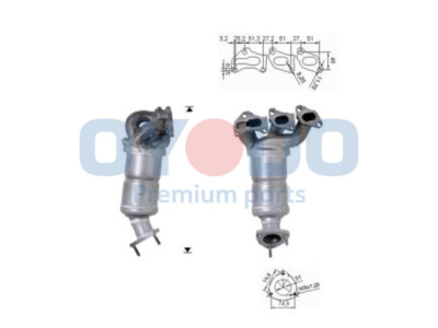 Oyodo 10N0142-OYO catalytic converter for Opel