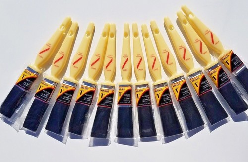 SET OF 12 PAINT BRUSH ECONOMY POLYESTER ASSORTMENT ALL PURPOSE 1" 1.5" 2" 3" 4" - Picture 5 of 16