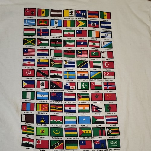 Vintage Washington DC World Class City Flags Of The World White T Shirt XL - Imagen 10 de 14