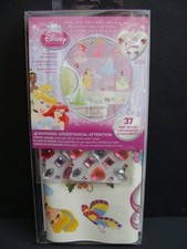 NEW Disney Princess Wall Decals Peel  Stick Removable 37 pcs Room Decor Girls