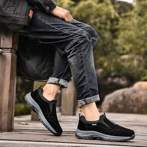 Herren Wanderschuhe Slipper Turnschuhe Outdoor Herren große Breite Komfort Wanderschuhe - Bild 11 von 20