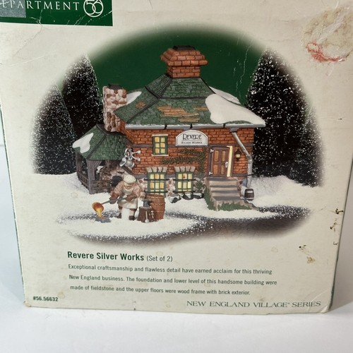 Dept 56 New England Village Revere Silver Works 2er Set 56632 Box - Bild 3 von 17