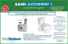 SANIFLO SANIACCESS 2 ELONG KIT W/SLOW CLOSE SEAT. 3YR WARANTY