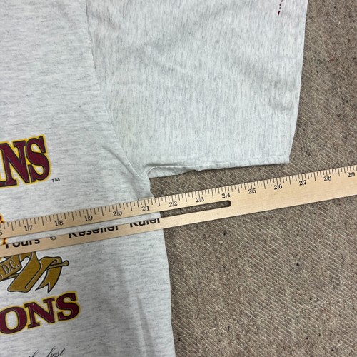 Vintage Washington Redskins Shirt Mens XL Gray 1990s NFC Champion - Picture 8 of 10