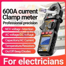 ANENG Digital Multimeter Tester AC DC Volt Ohm Amp Clamp Meter Auto Range 600A