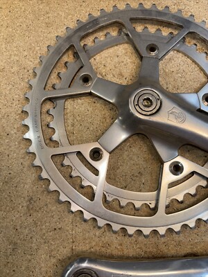 Pédalier Campagnolo Victory Triomphe - 170mm Double Plateau 52/40T - Vintage Argent