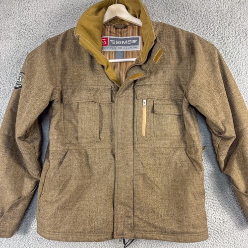 Simms Jacket Mens Small Brown Ski Snowboard Skirt Winter Outdoor Fishing Hike