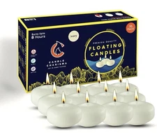Candle Charisma Ivory Floating Candles 3 Inch (Set of 36) 8-Hour Dripless