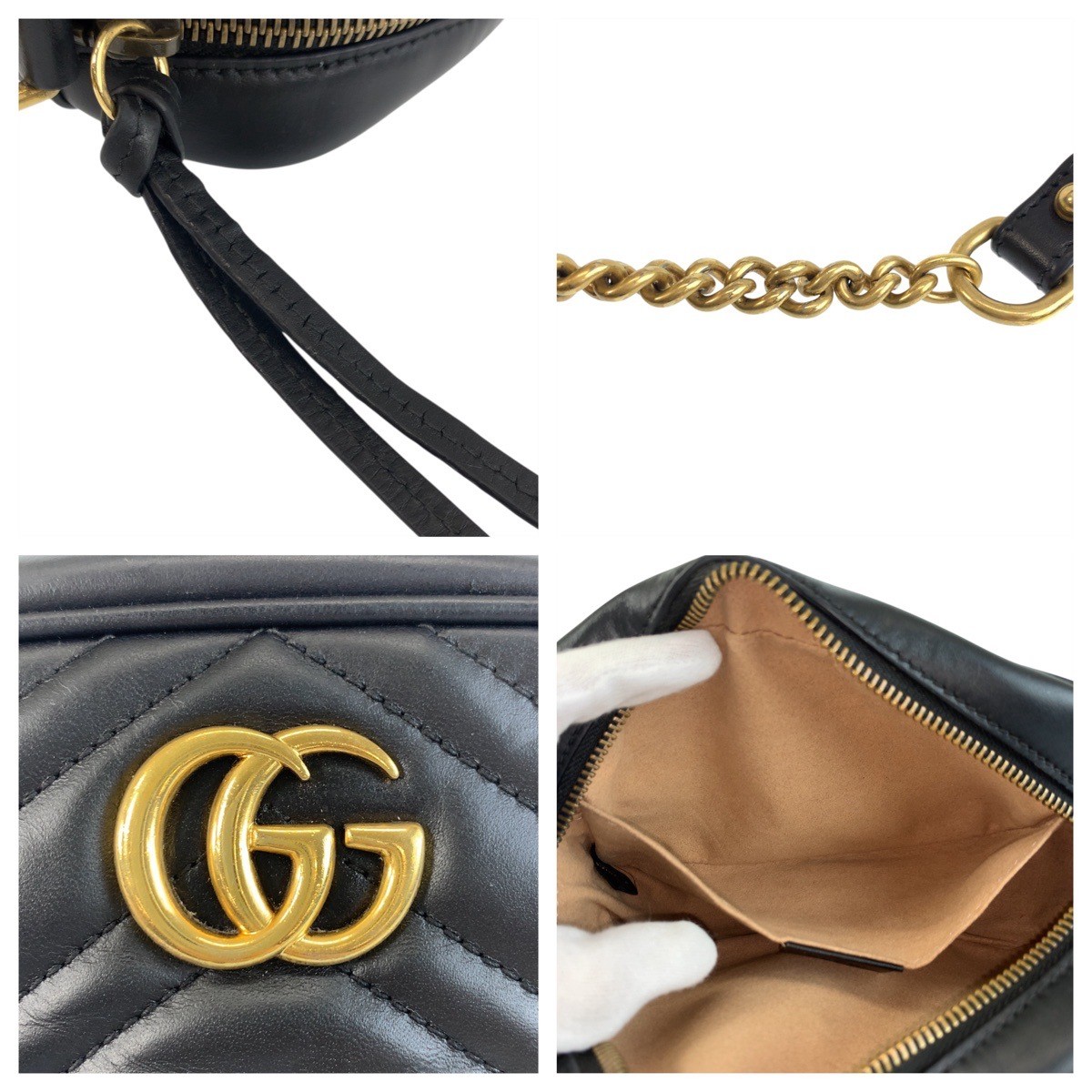 GUCCI GG Marmont Mini Camera Bag 634785 Shoulder Bag