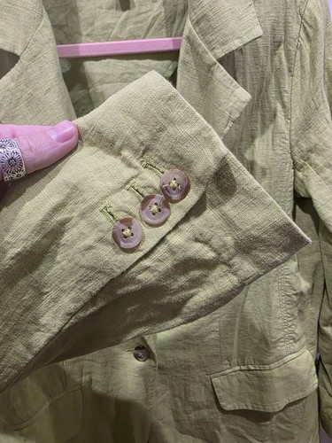 FREE PEOPLE Blazer di lino minimalista con un bottone di buon aspetto taglia 6 - Foto 7 di 11