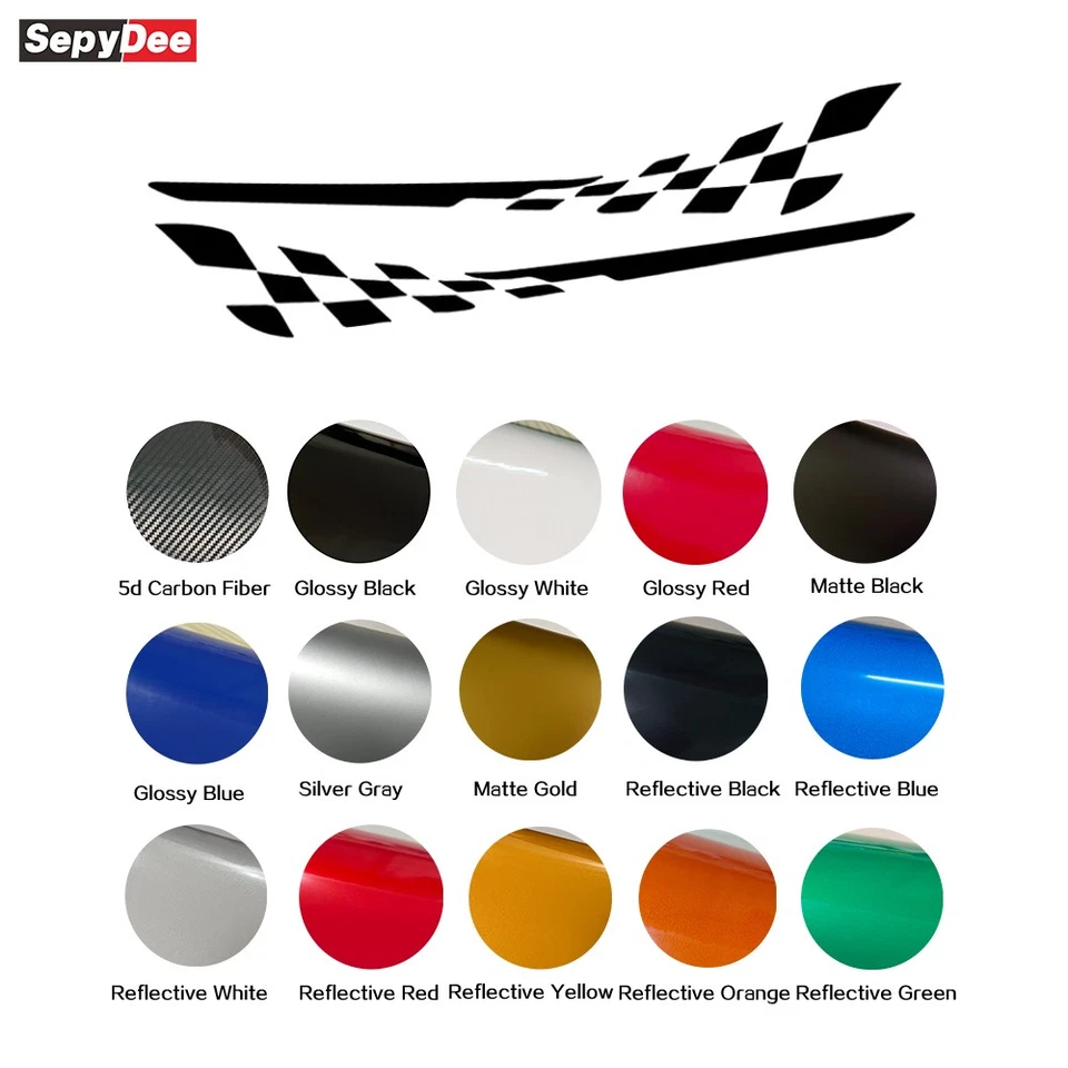 汽车侧条纹方格图形贴纸适用于迷你 Countryman Cooper S R60 F60 — 第 2/4 张图片