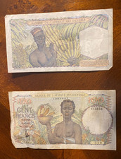 1948 1954 French West Africa Banque de L Afrique Occidentale Notes 50 100 Francs