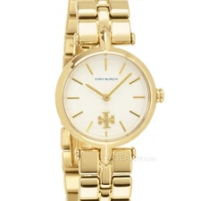 Tory Burch 'The Kira' Womens Watch, Cream White Dial, Gold Stainless Steel Band