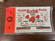 SLIXX 1146 NASCAR DECAL #4 KODAK FILM Monte Carlo STERLING MARLIN 1/24 NOS