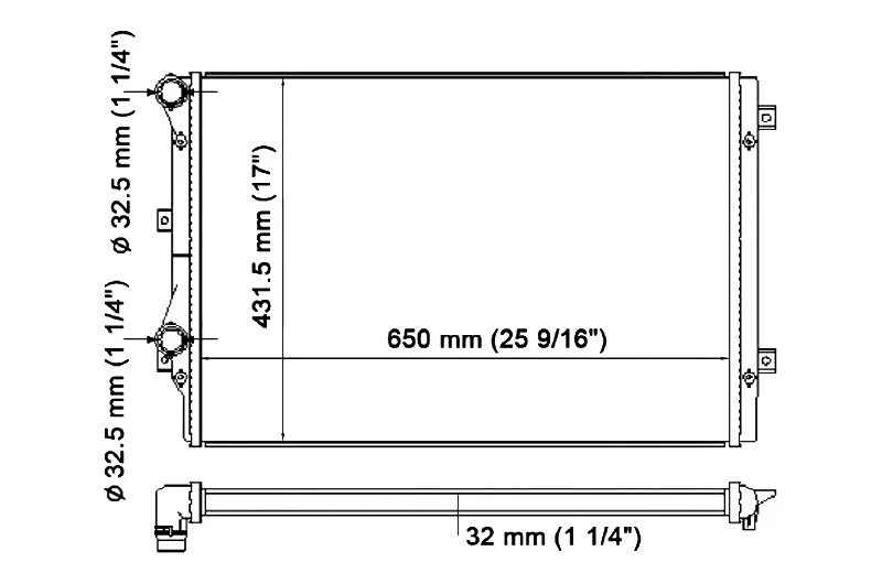 For Volkswagen Jetta 2012-2014 Reach Cooling 41-13212 Engine Coolant Radiator Foto 4 de 4