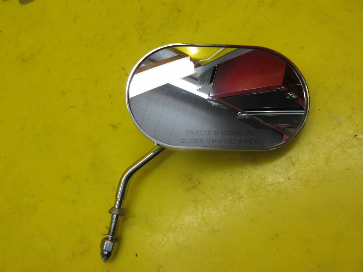 HTTMT Raindrop Mini Rearview Mirror For Harley Street & Sports Cruiser - Chrome Finish