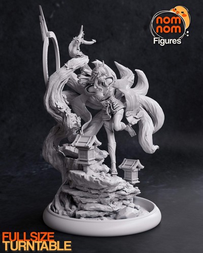 Spring Kitsune | Resin Garage Kit Figure Video Game Fan Art | Nomnom Figures - Picture 6 of 12
